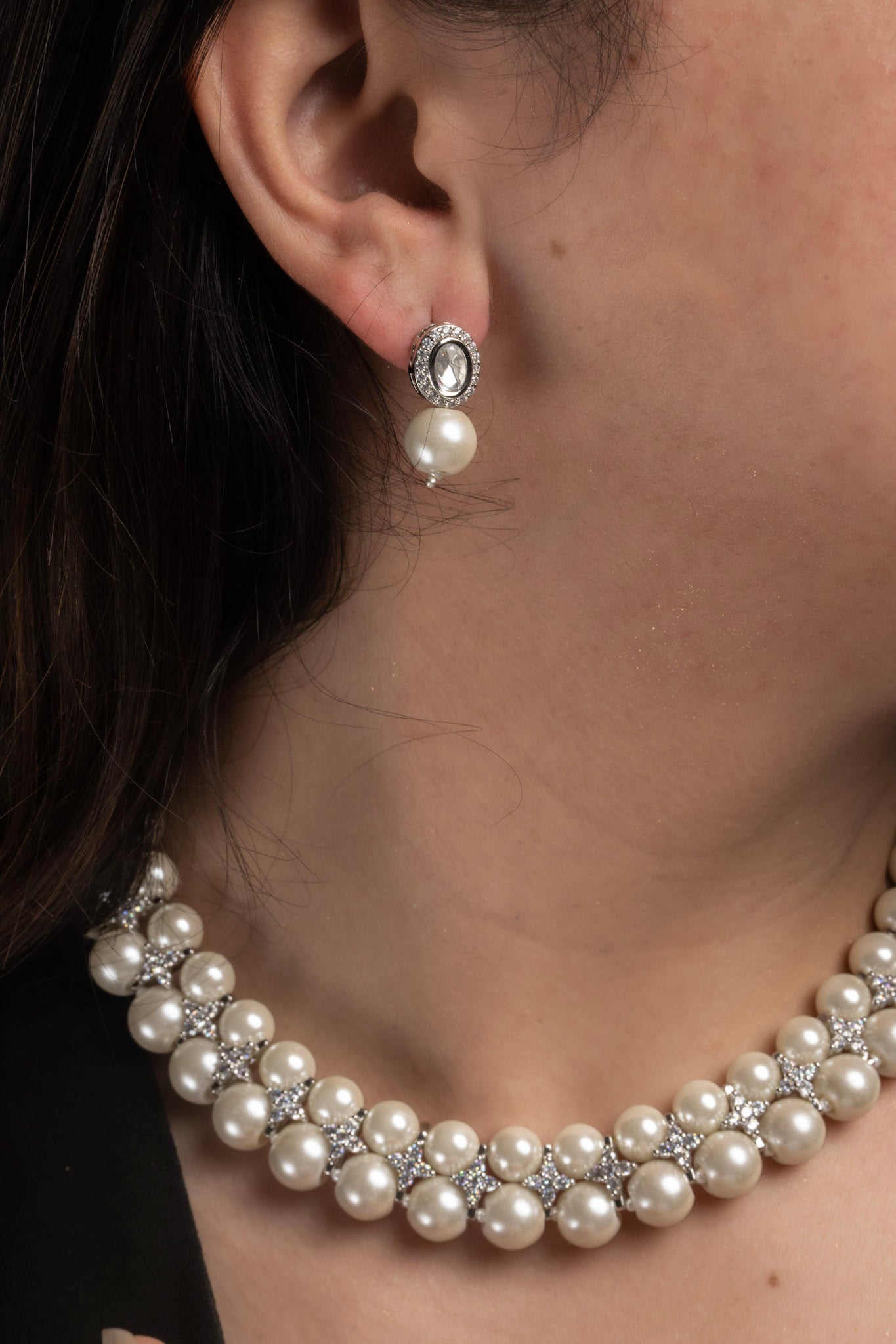 Lei Pearl Diamond Necklace