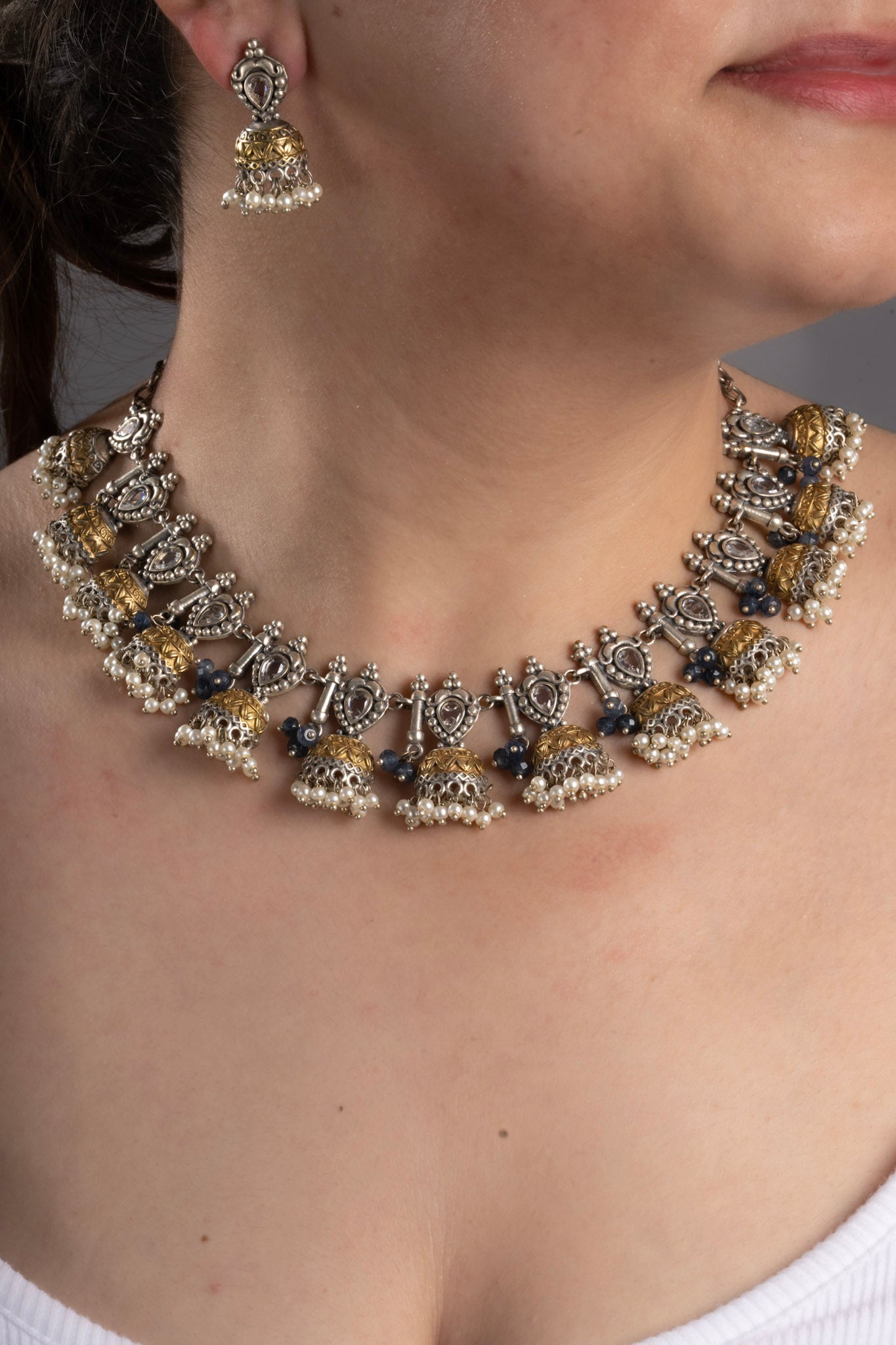 Radha Jhumki Necklace Set