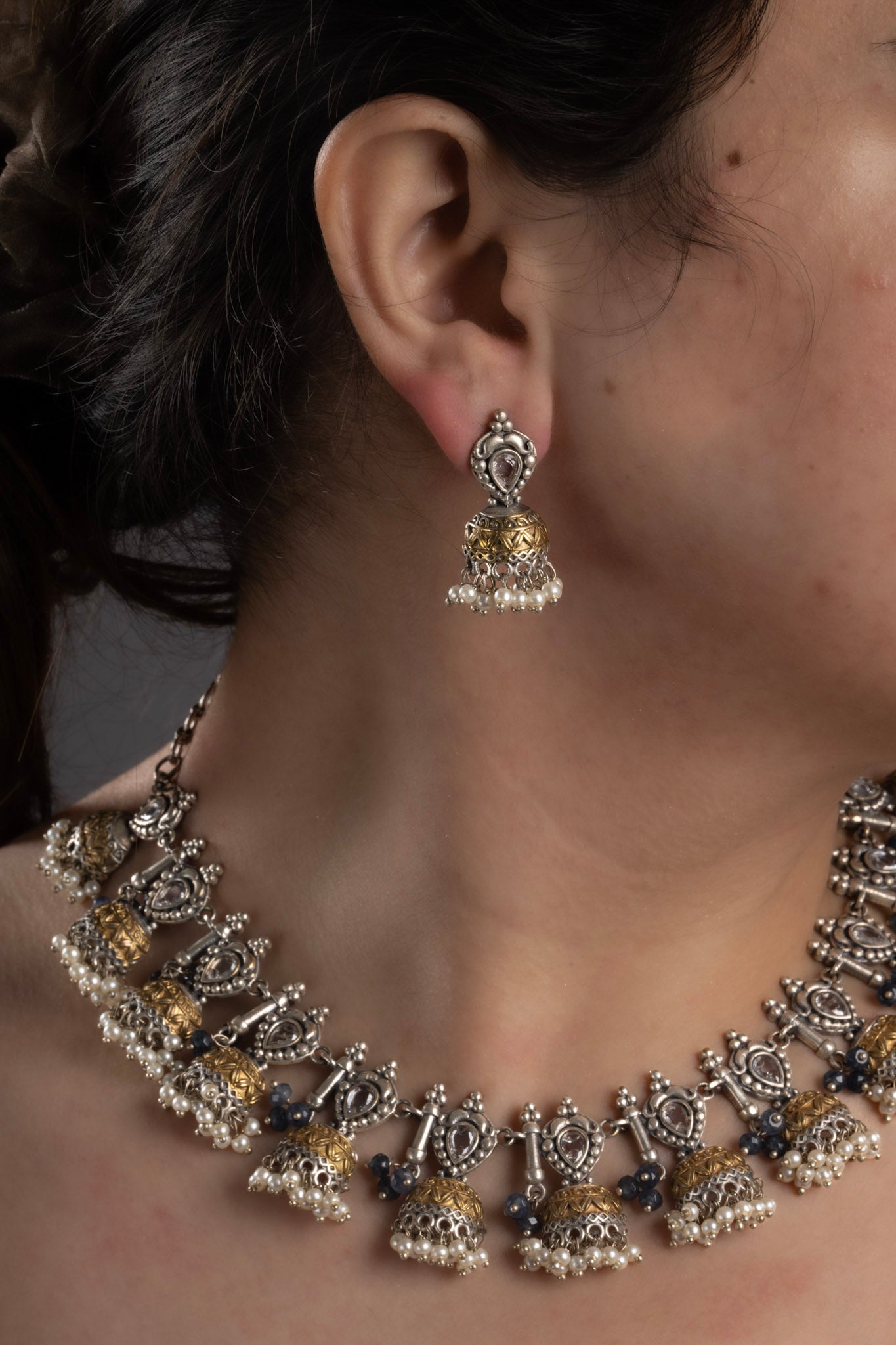 Radha Jhumki Necklace Set