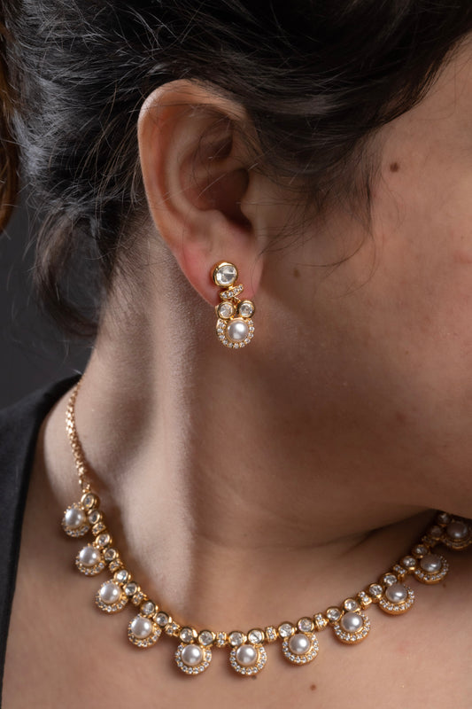 Polki Pearl Necklace