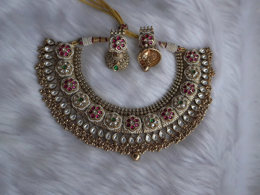 Tripti Antique Necklace Set (Necklace & Earrings)