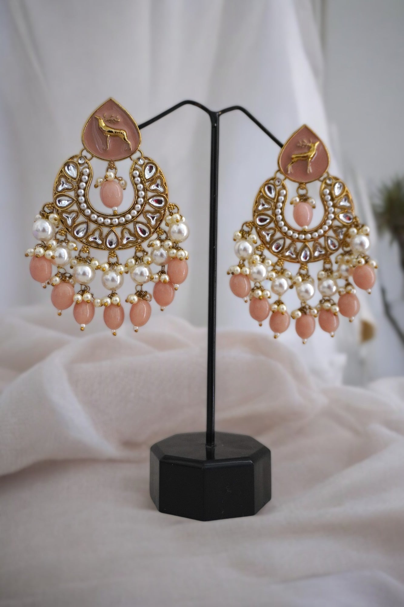 Heer Pink Pearl Earrings