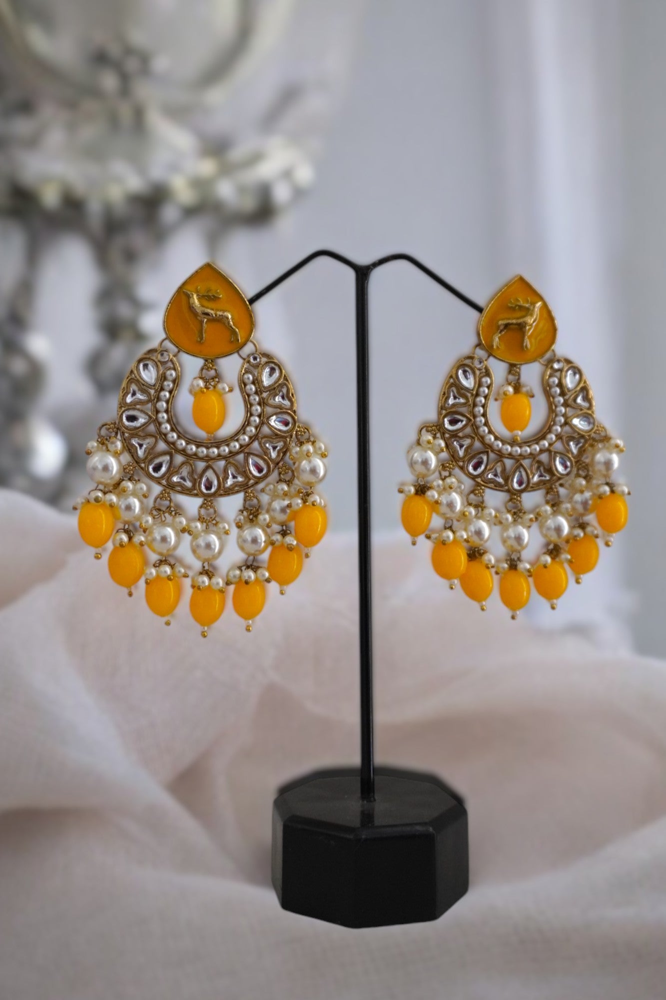 Heer Yellow Pearl Earrings