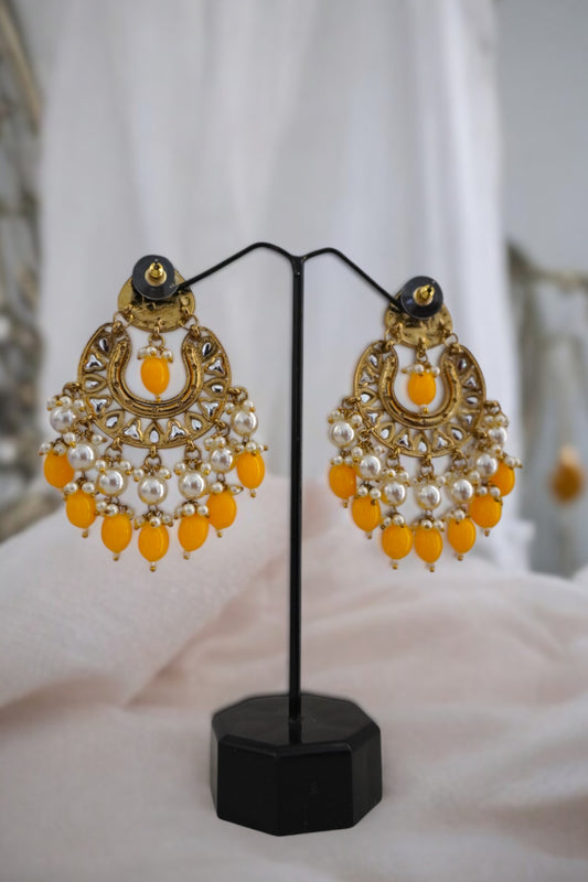 Heer Yellow Pearl Earrings
