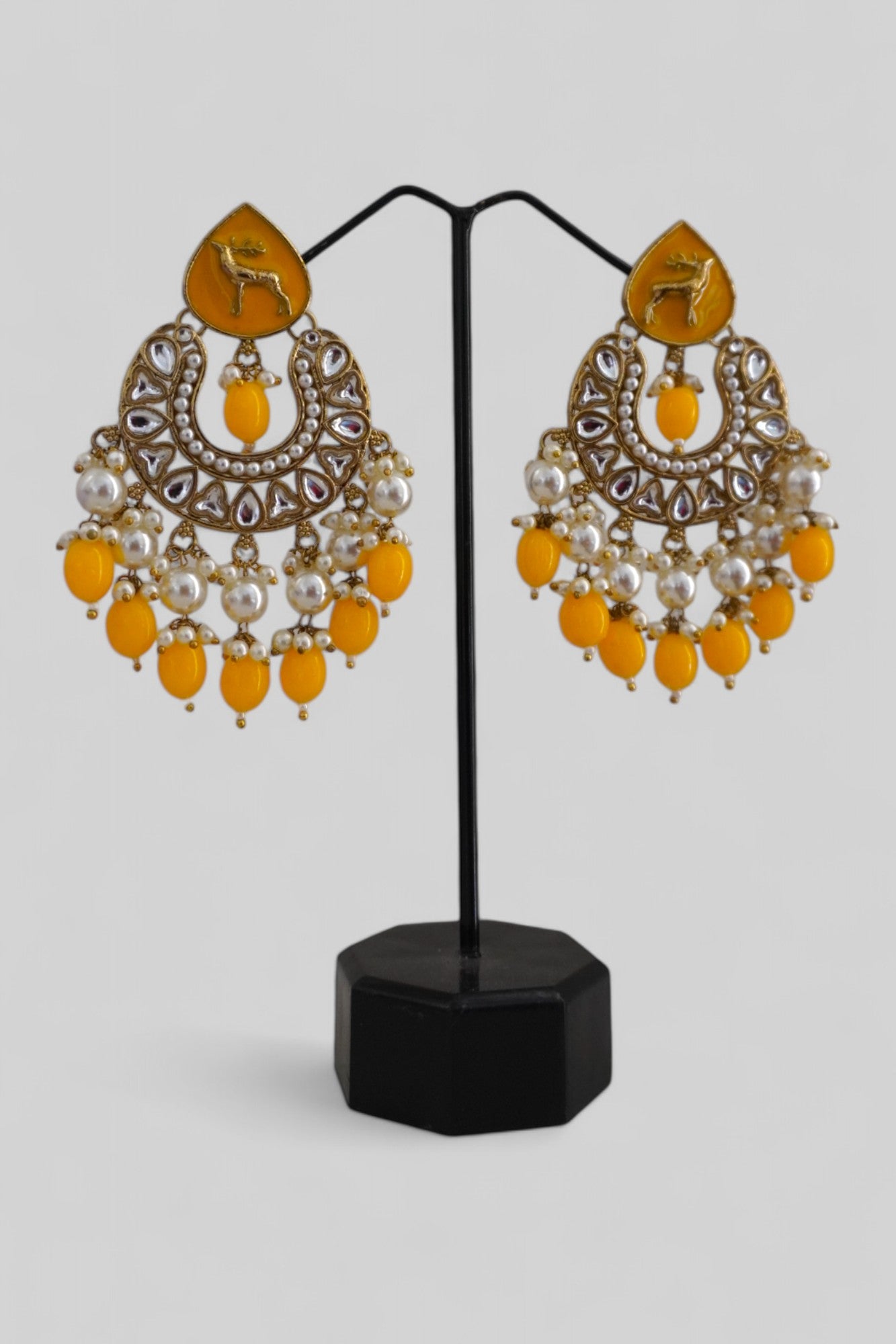 Heer Yellow Pearl Earrings