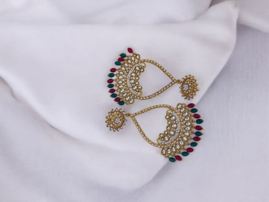 Rita Multicolour Kundan Earrings