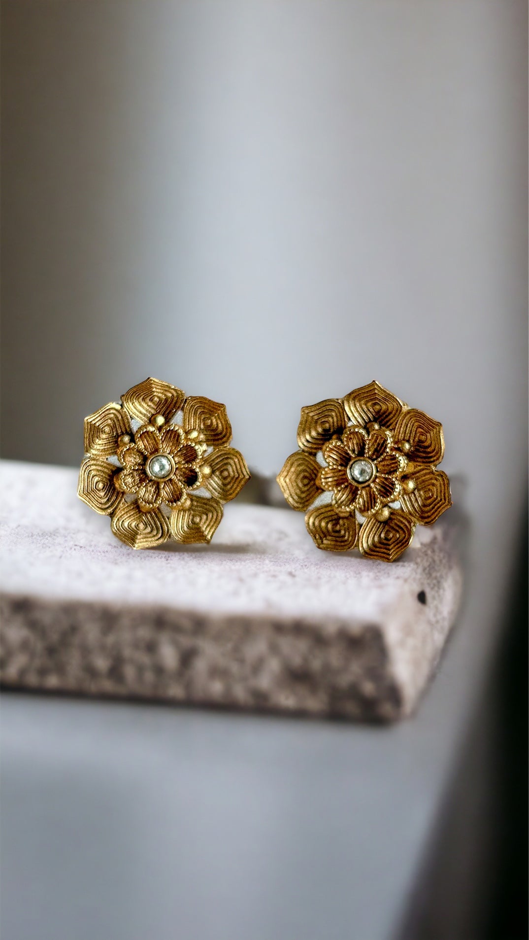 Phool Brass Studs