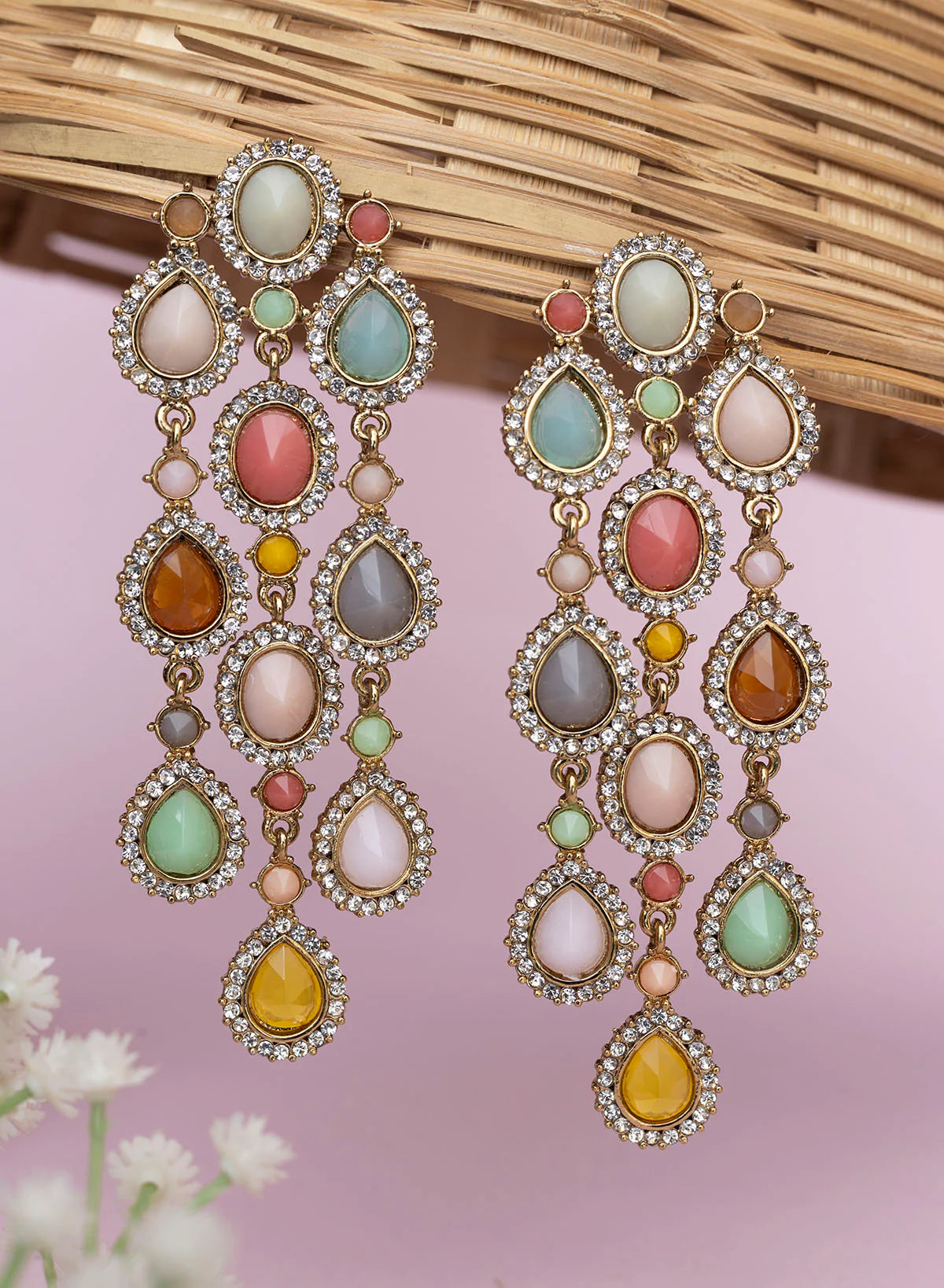 Pastel Chandelier Earrings