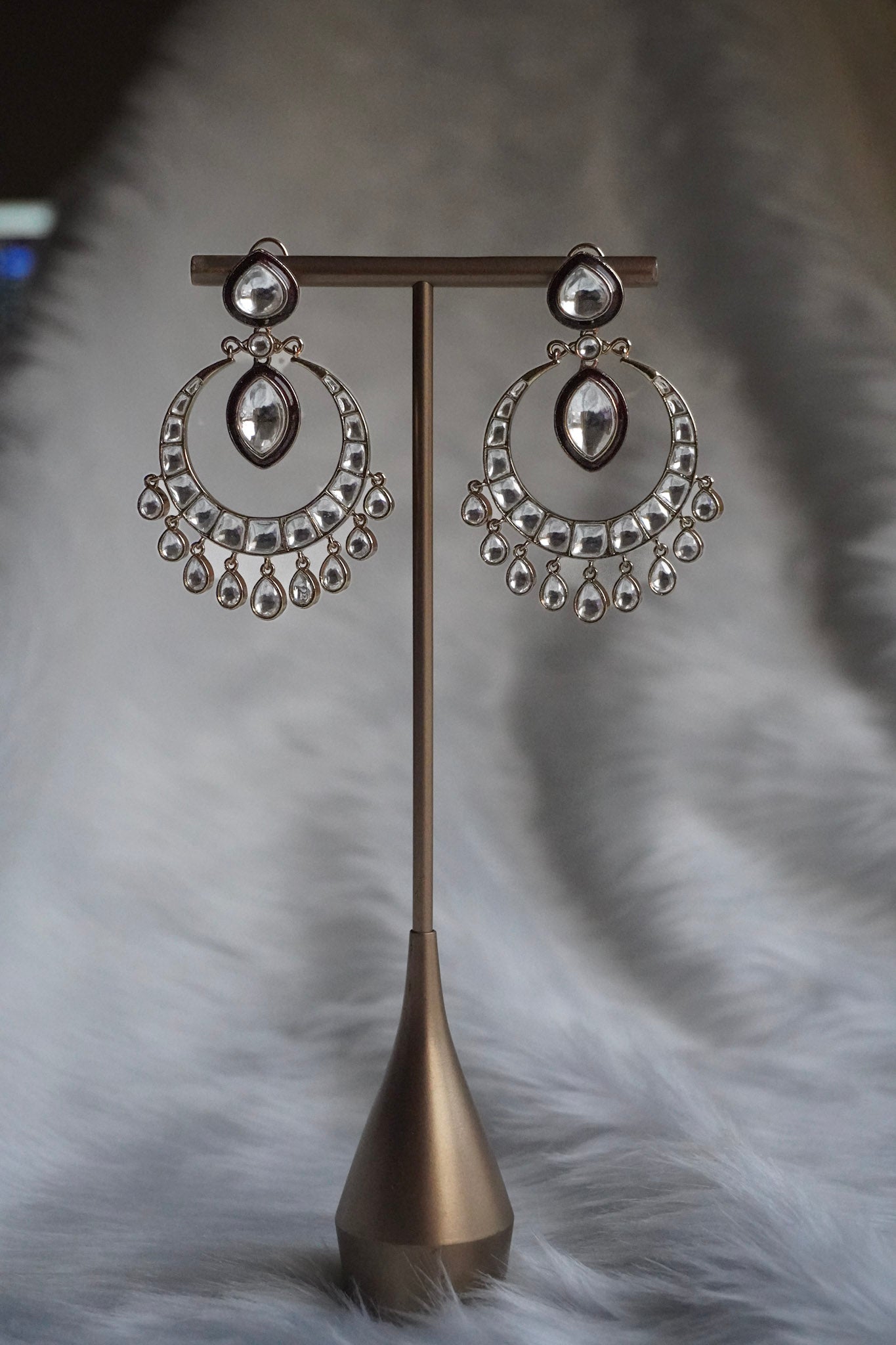 Polki Chandbaali Earrings