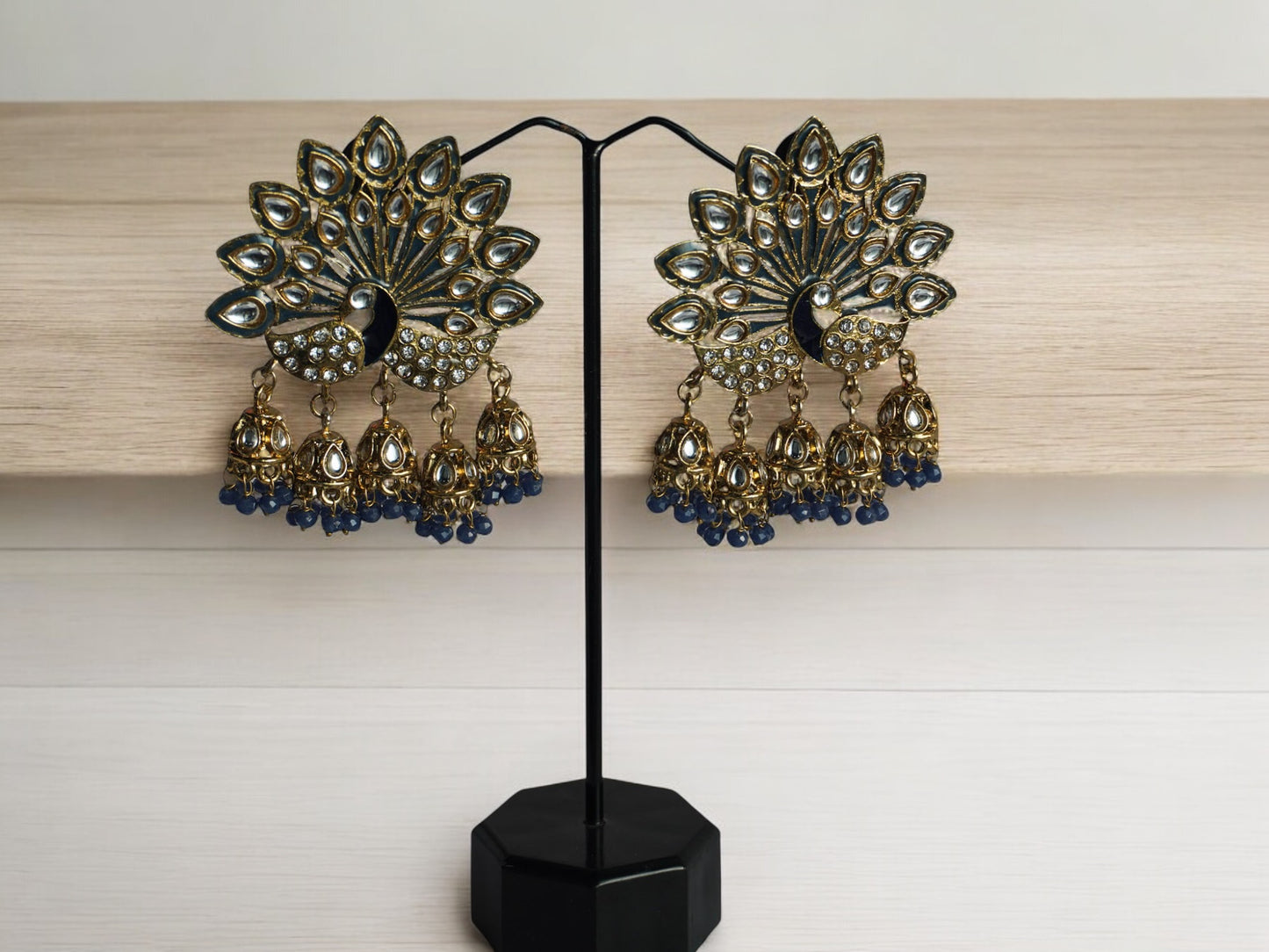 Peacock Blue Earrings