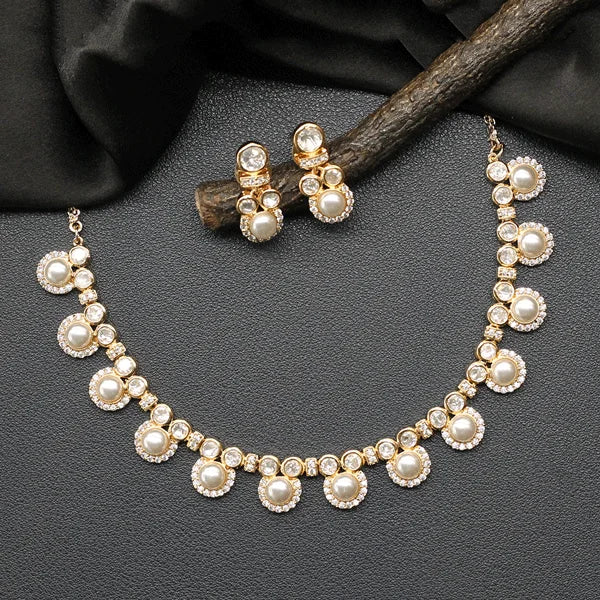 Polki Pearl Necklace