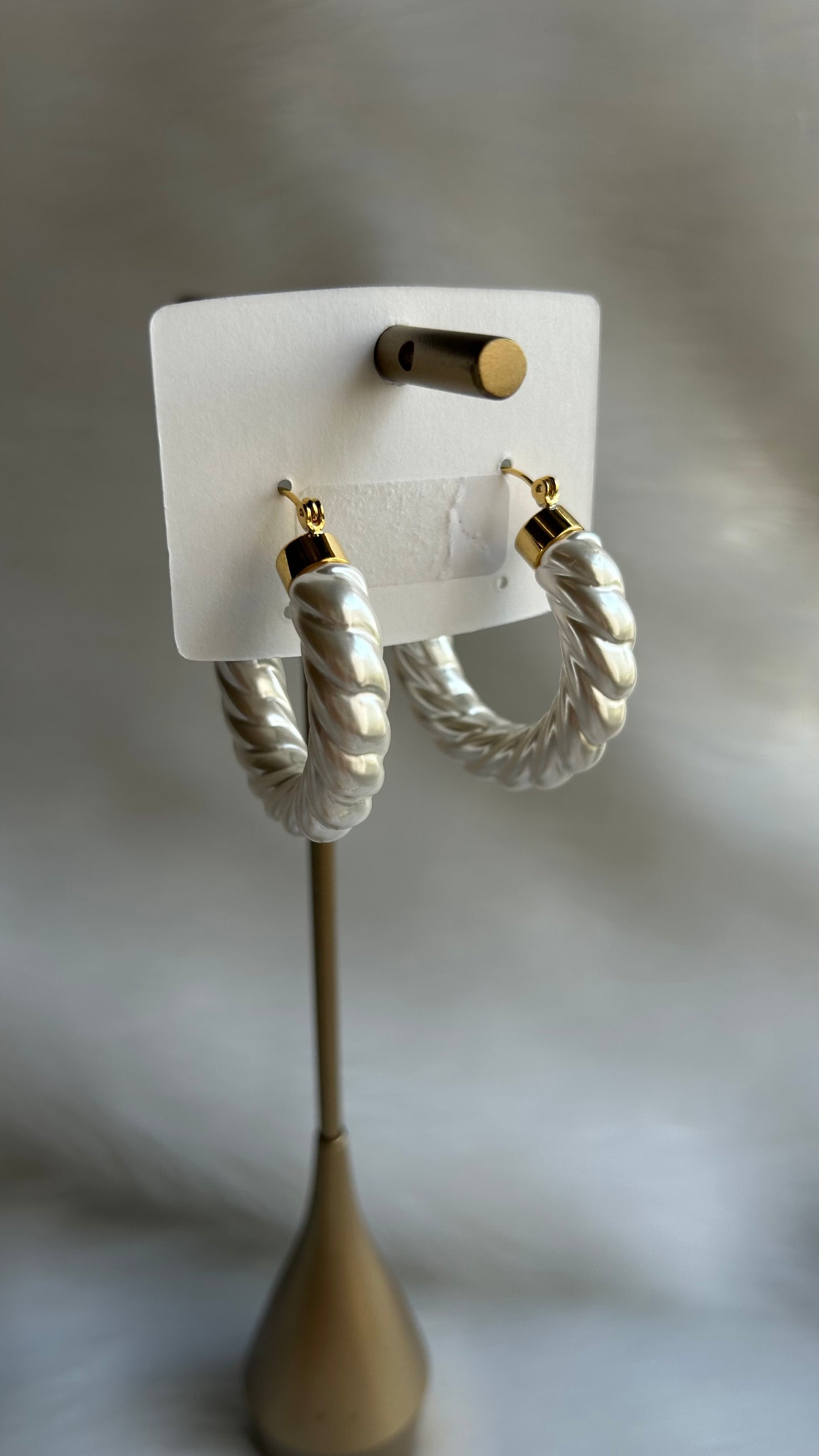 Ivory Hoop Earrings