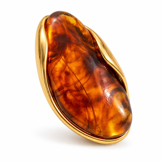 Amber Hour Stud Earrings