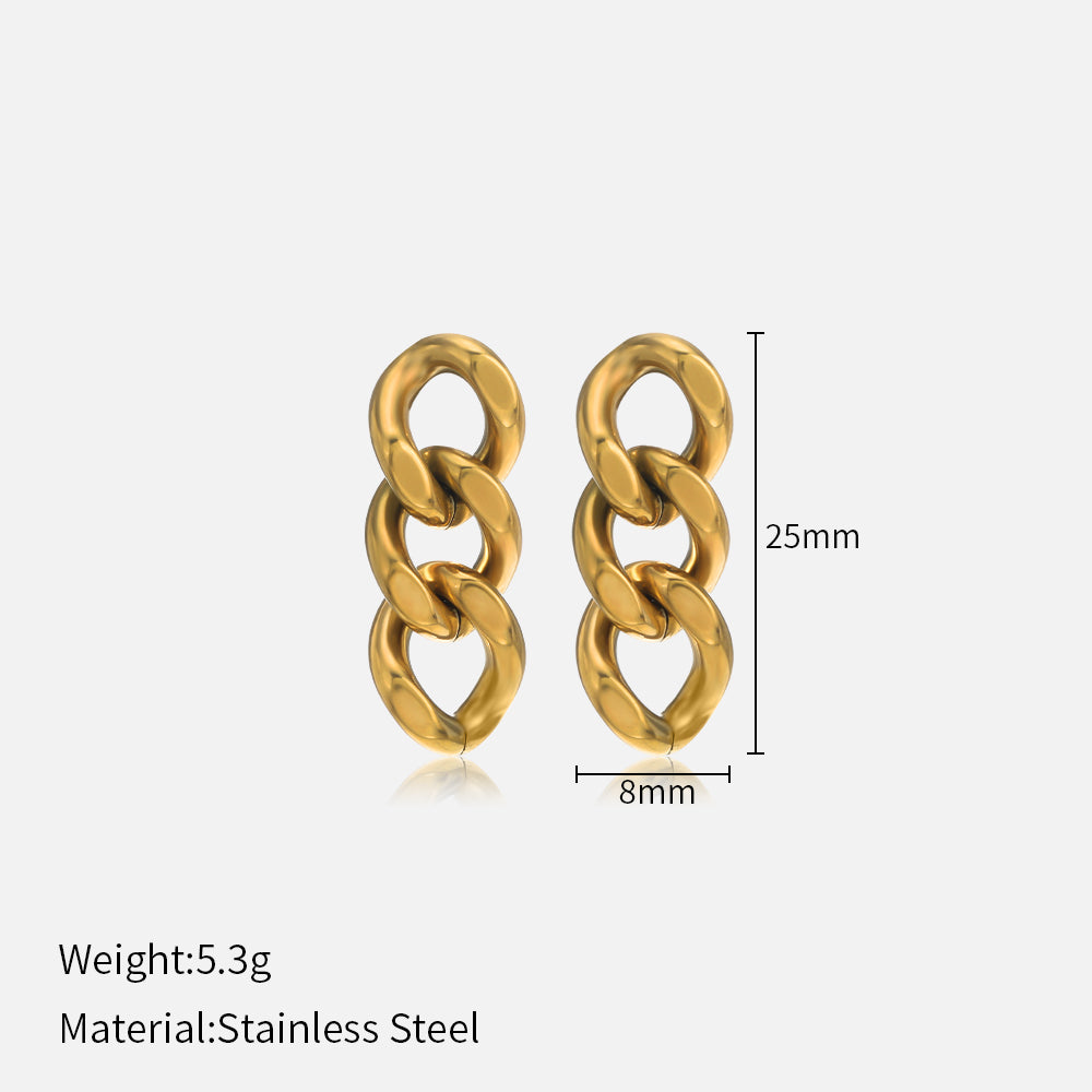 Cuban Link Drop Earrings