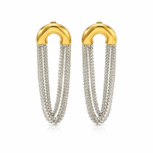 Arc & Flow Drop Earrings
