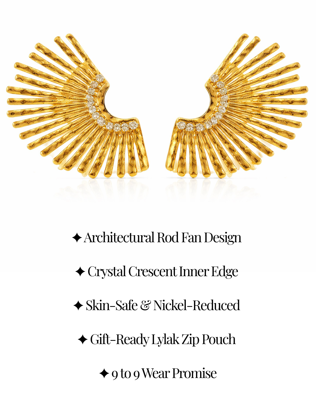 Sun Ray Stud Earrings