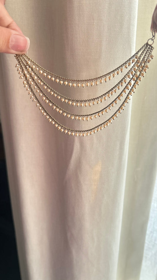 Gold Sashi Four Line Kaan Chain | Kanauti