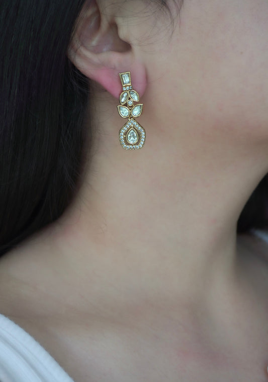 Polki Choker Necklace Set (Necklace & Earrings)