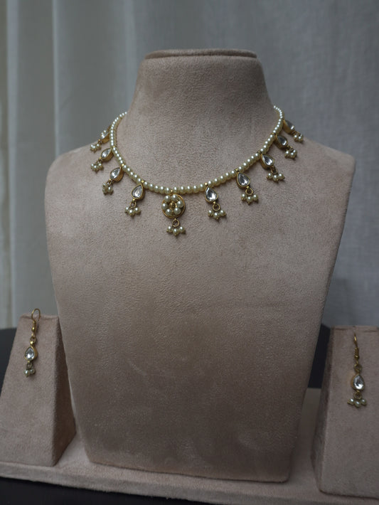 Regalia Pearl & Polki Heritage Necklace Set