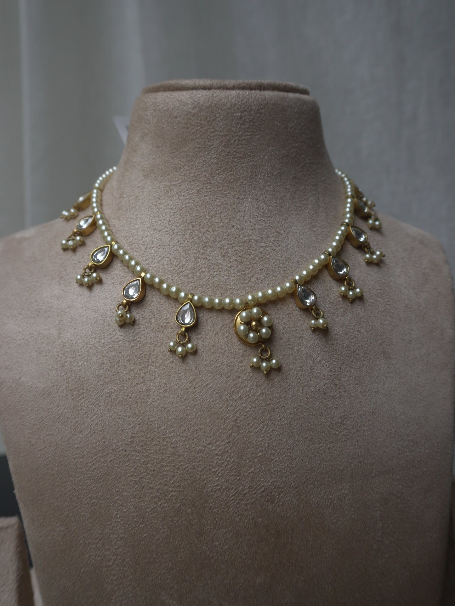Regalia Pearl & Polki Heritage Necklace Set