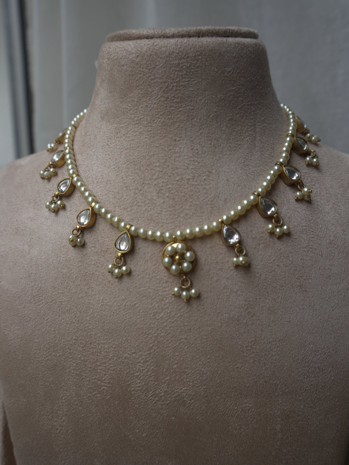 Regalia Pearl & Polki Heritage Necklace Set