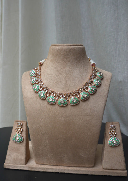 Regalia Meenakari Polki Necklace Set