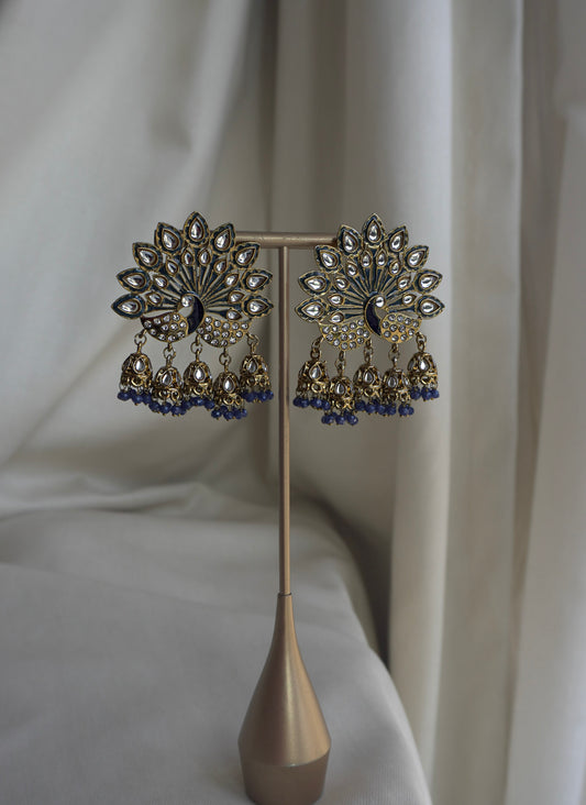 Peacock Blue Earrings
