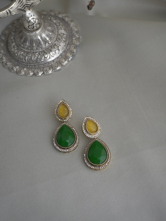 Anaya Dual-Tone Drop Earrings