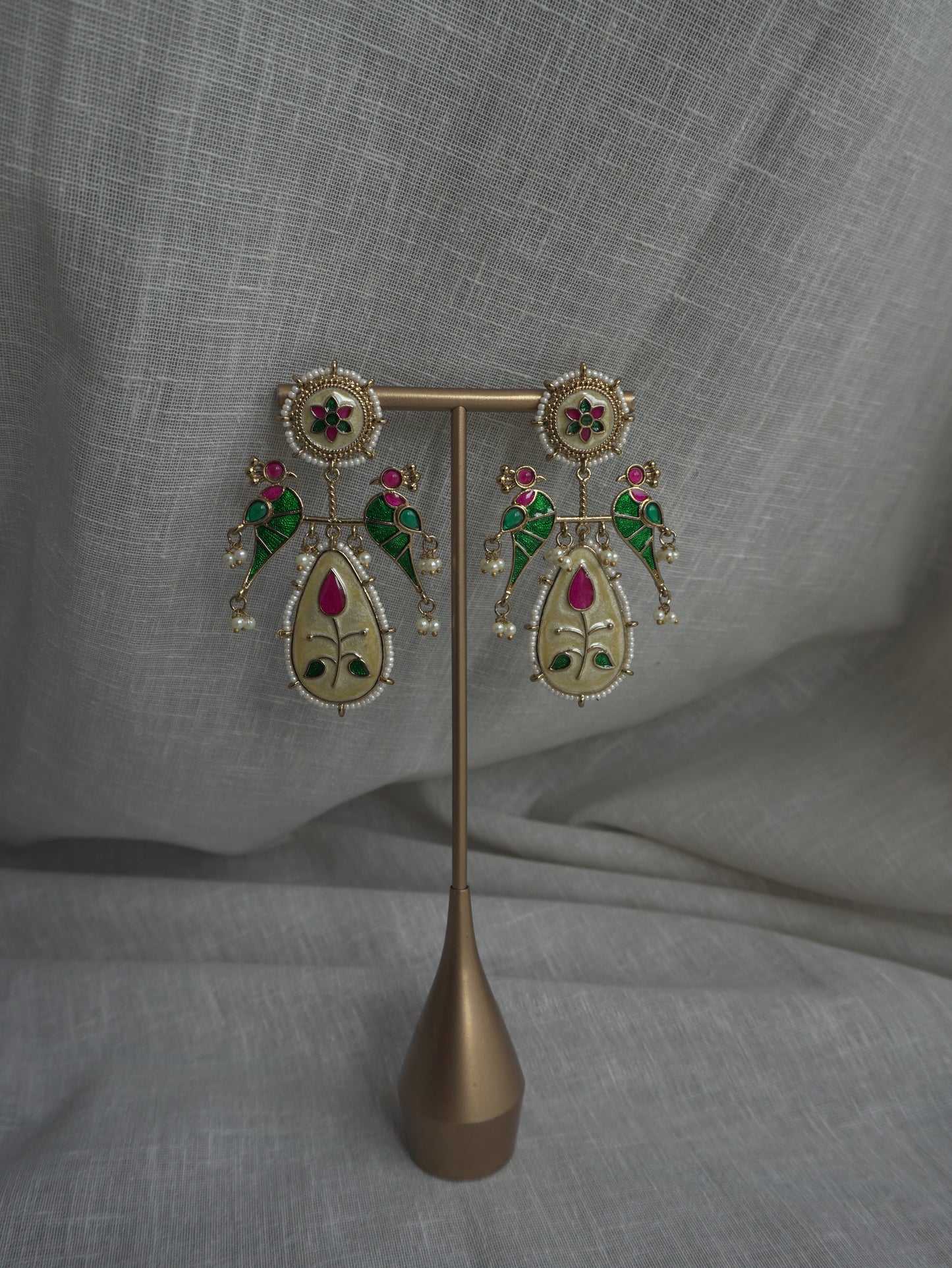 Nayra Parrot Meenakari Earrings
