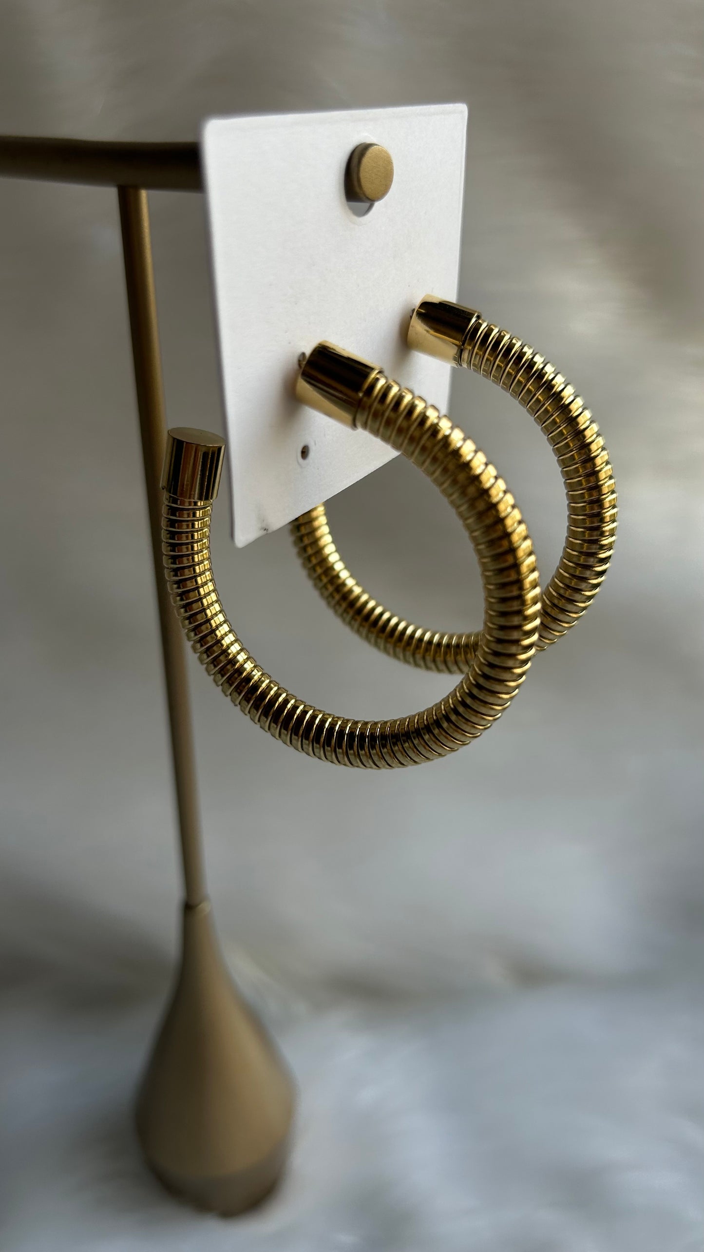 Pipe Hoop Earrings