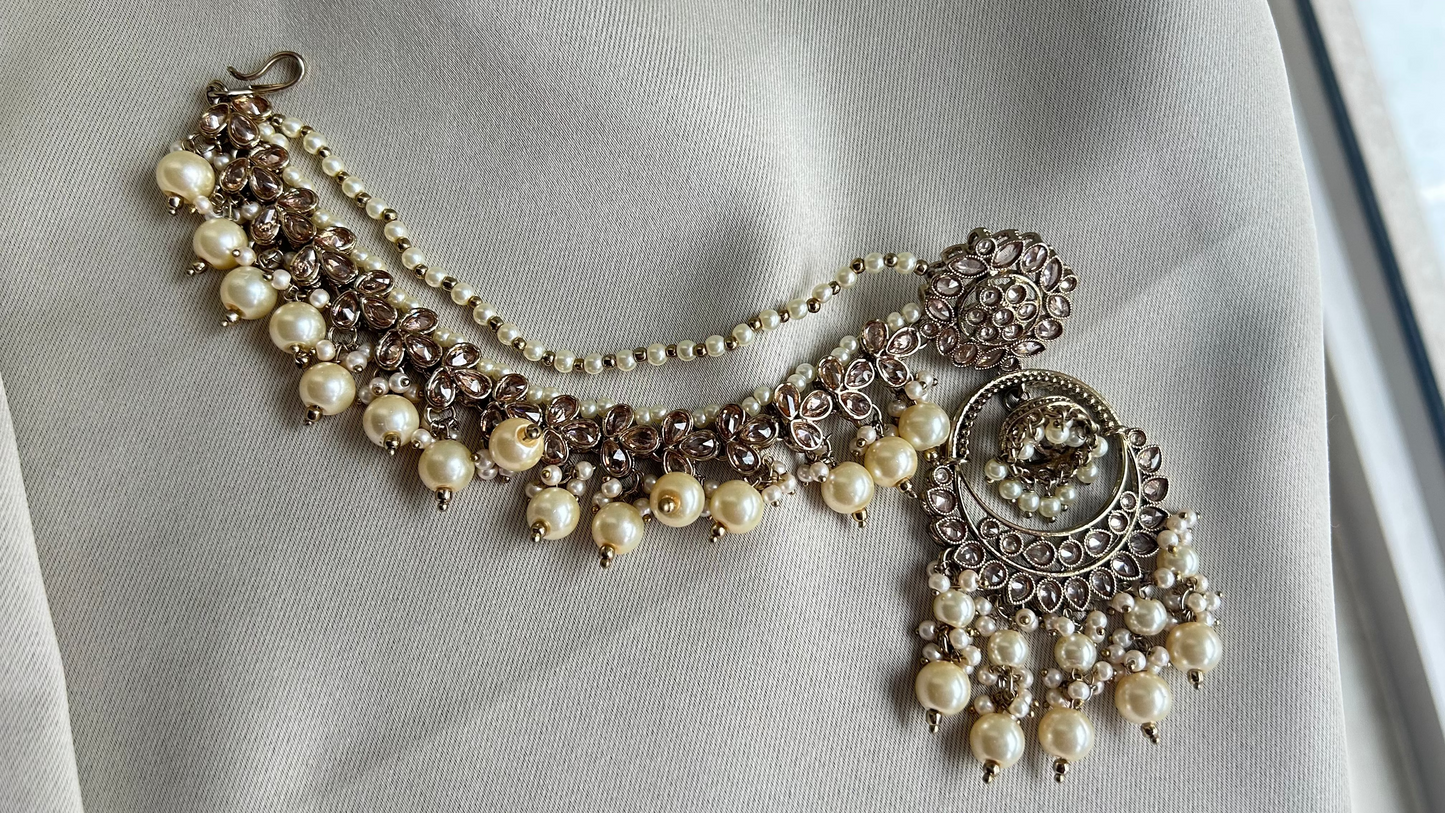 Aarohi Polki Pearl Kanauti & Maang Tikka Set
