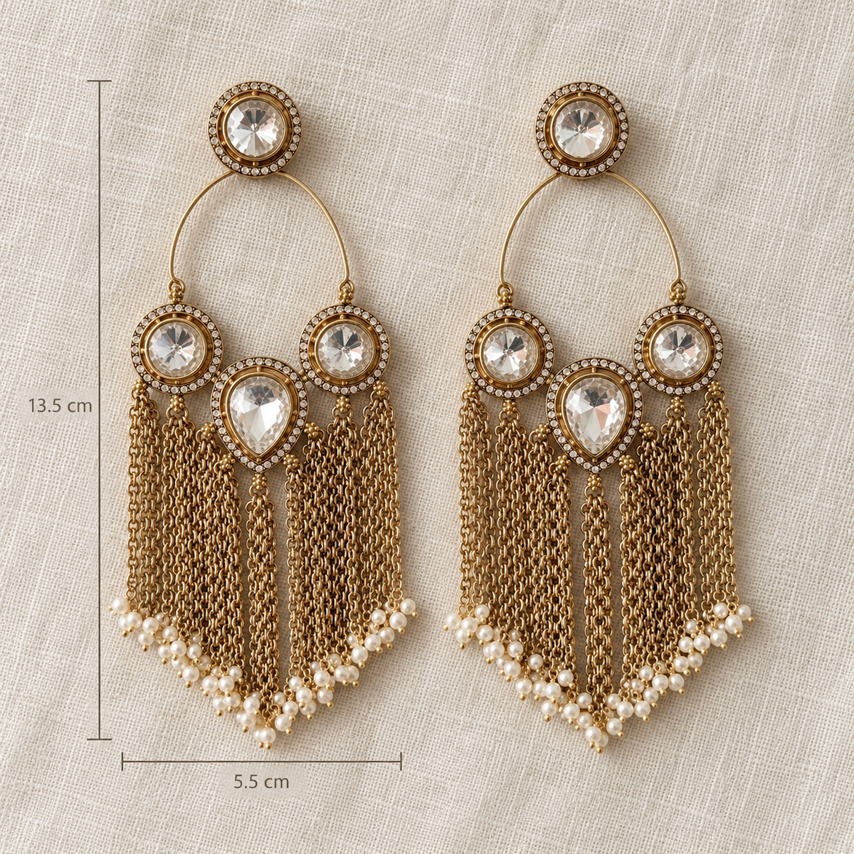 Jharna Chain Tassel Earrings