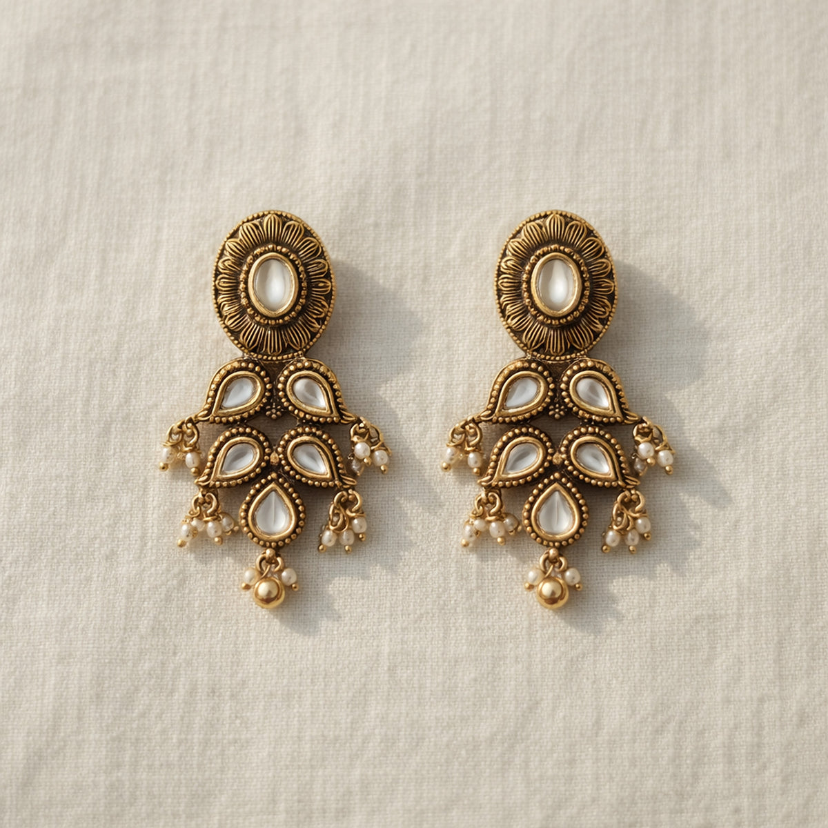 Ambi Kundan Drop Earrings