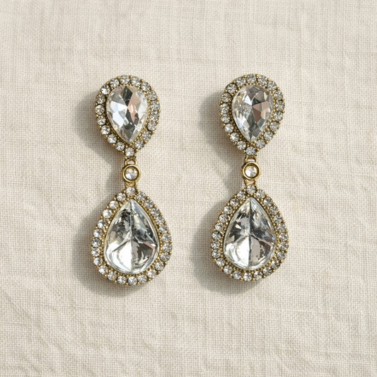 Nihal Crystal Teardrop Earrings