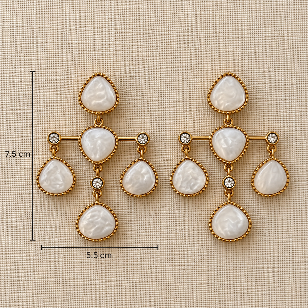 Ines Pearlescent Chandelier Earrings