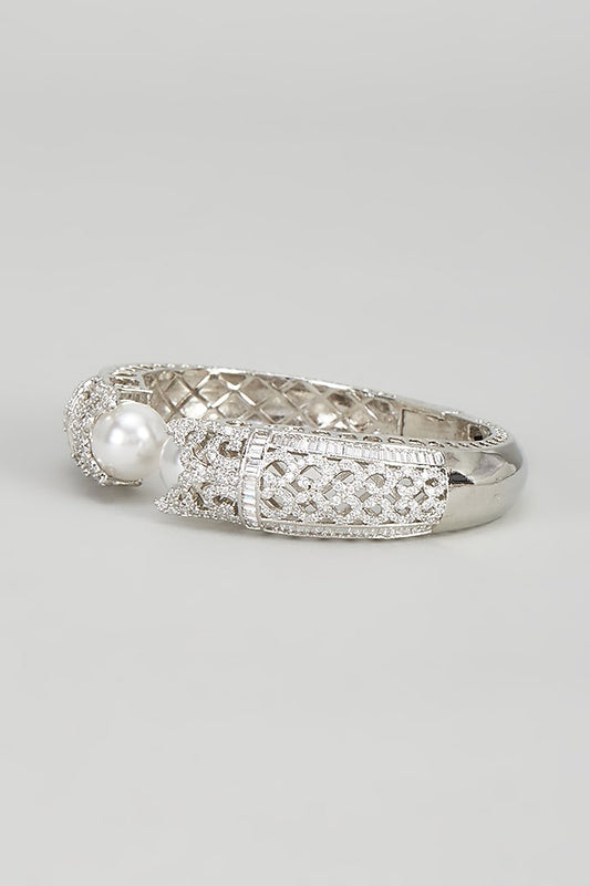 Zirconia Pearl Statement Cuff