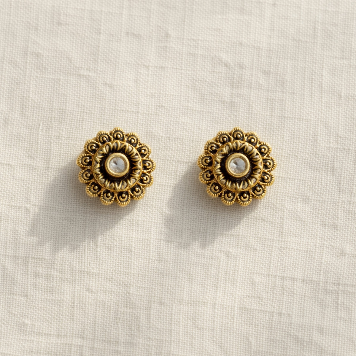 Genda Kundan Stud Earrings
