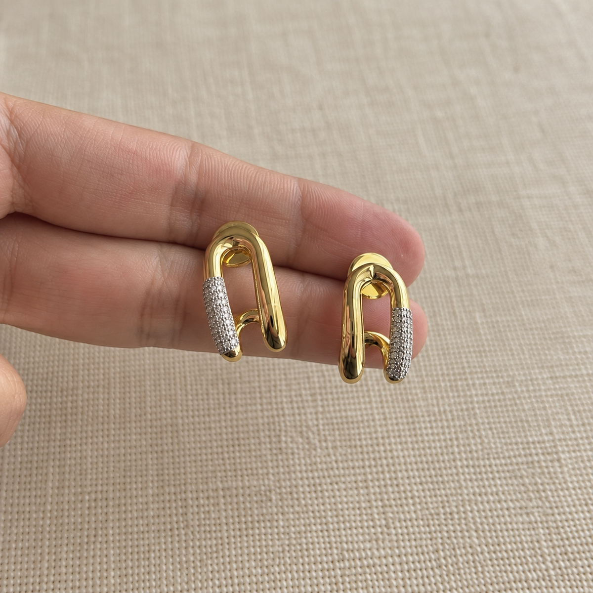 Remi American Diamond Link Earrings