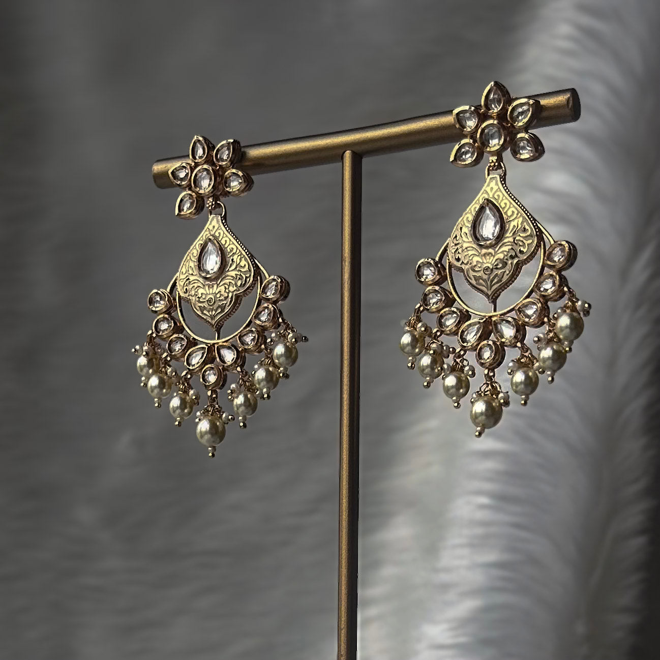 Ivory Meenakari Earrings
