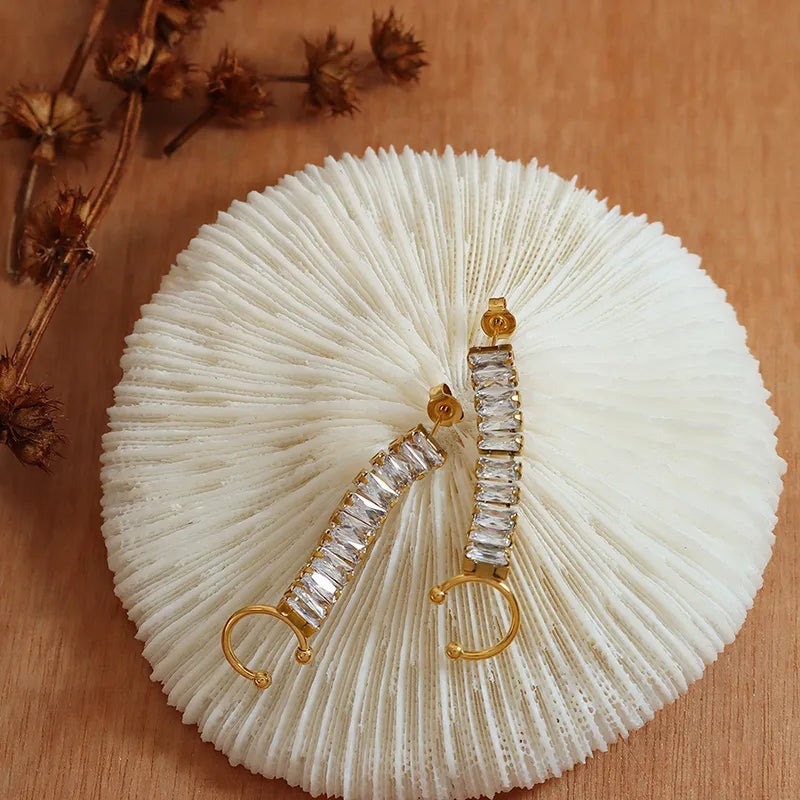 Zircon Cascade Ear Cuffs