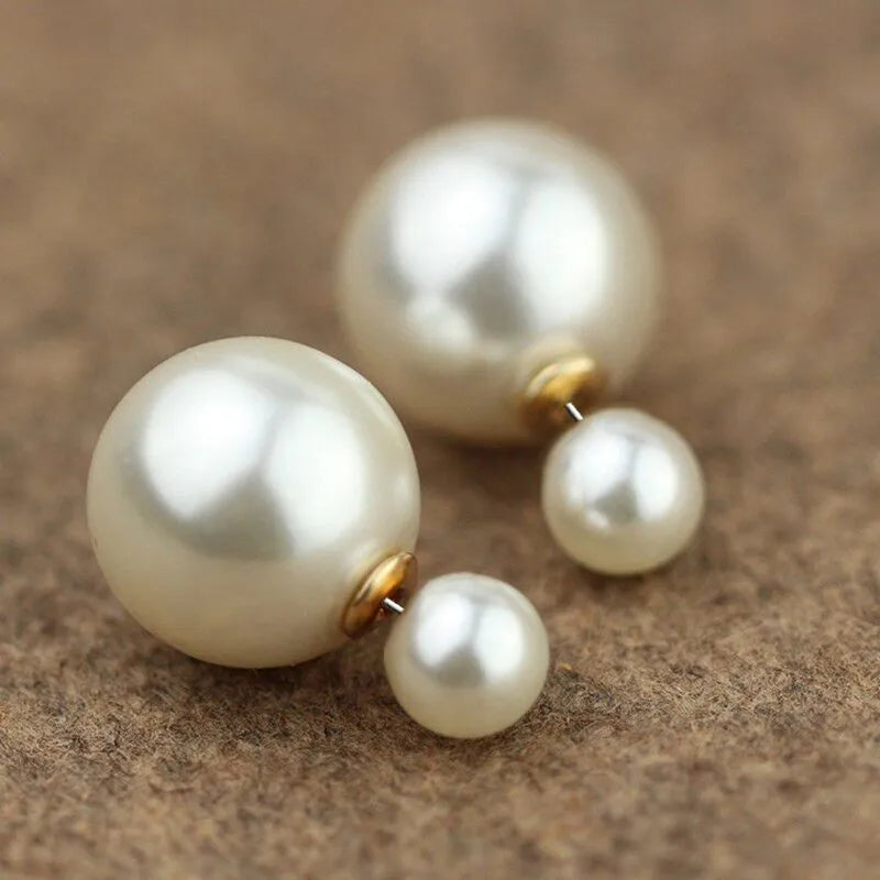Classic Pearl Front–Back Studs