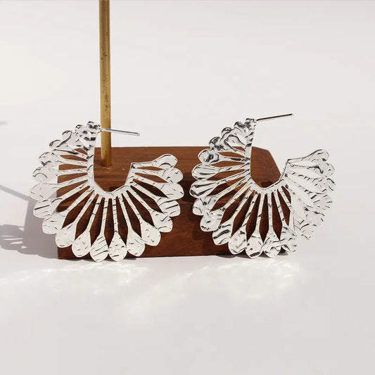 Sunburst Textured Earrings