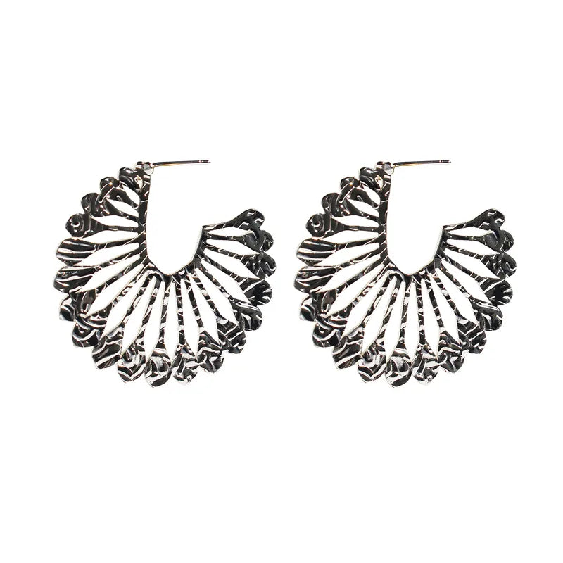 Sunburst Textured Earrings
