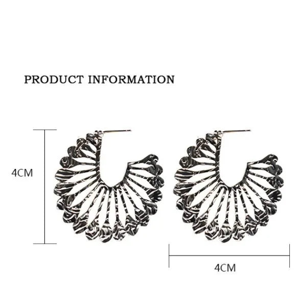 Sunburst Textured Earrings