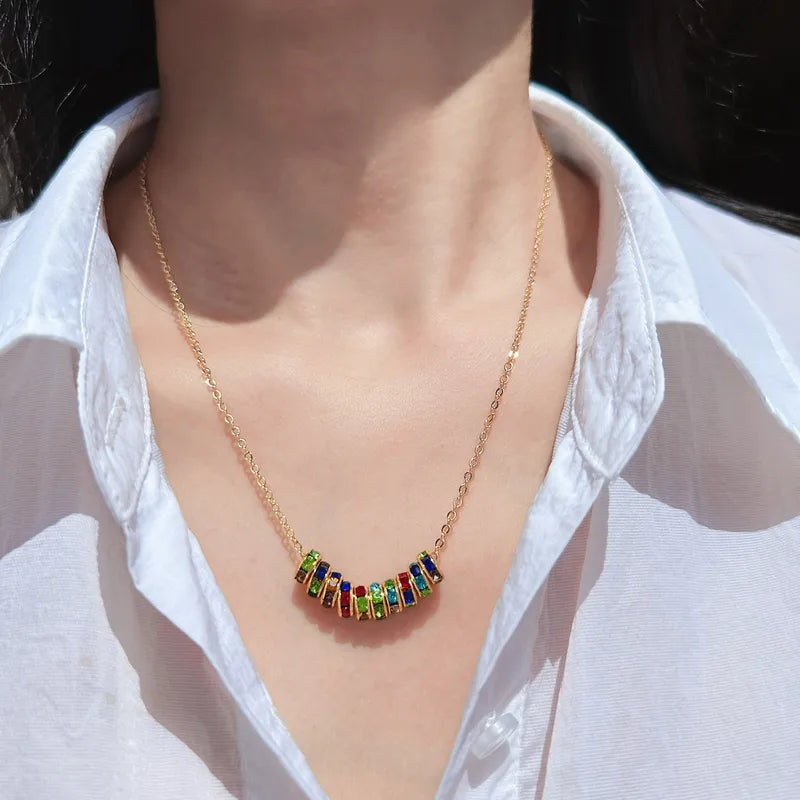 Aurora Vintage Rainbow Bead Necklace