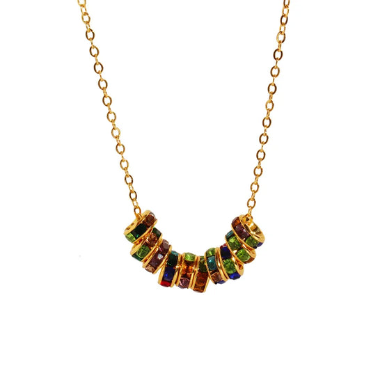 Aurora Vintage Rainbow Bead Necklace