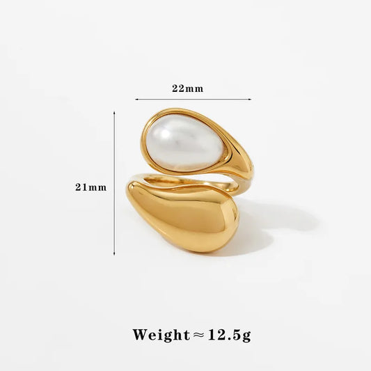 Dewdrop Pearl Sculpt Ring