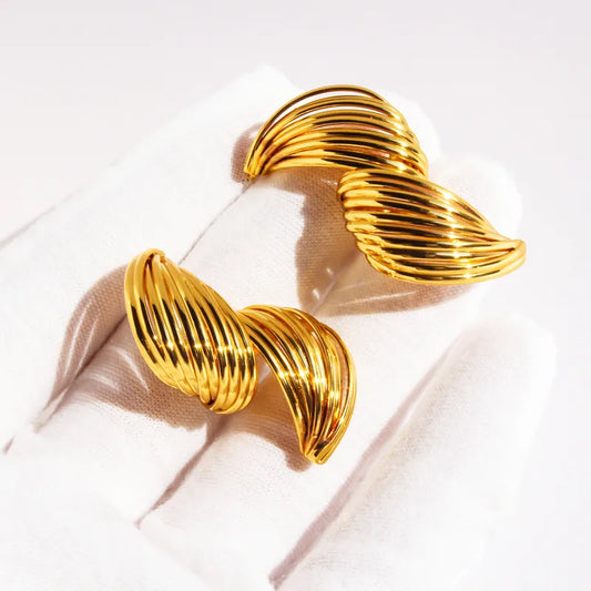 Twist Spiral Textured Earrings