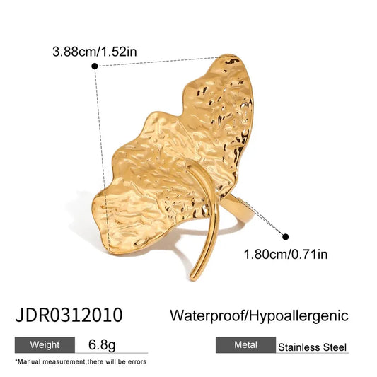 Ginkgo Leaf Statement Ring