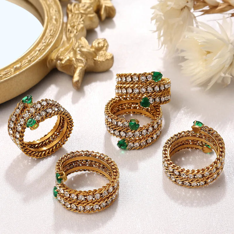 Tara Emerald Chain Ring
